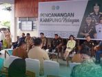 Kejati Sulut dalam Agenda Pencanangan Kampung Nelayan Binaan Kejari Sangihe. (Foto.ist)